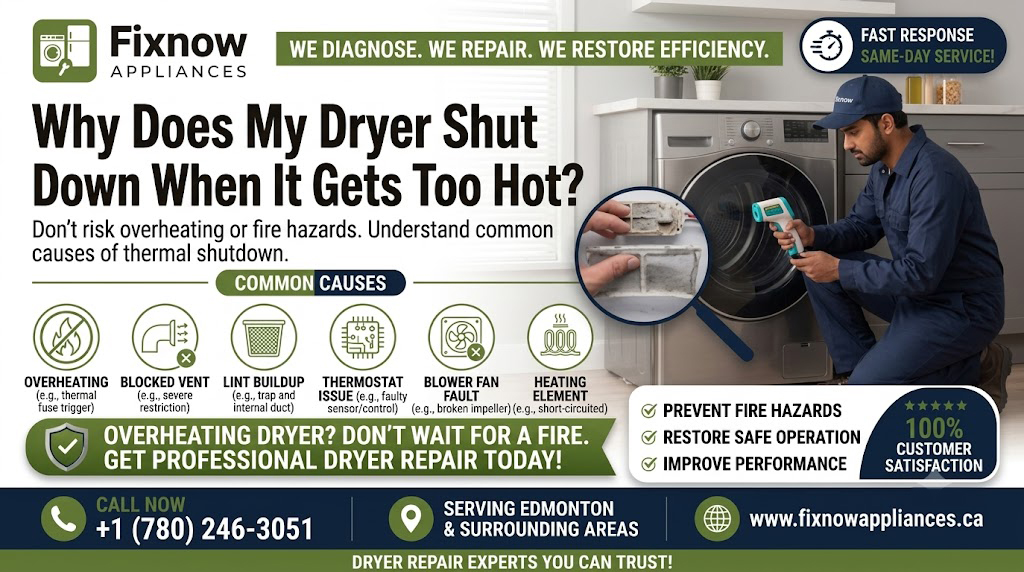 Why Does My Dryer Shut Down When It Gets Too Hot? | FixNow Appliances